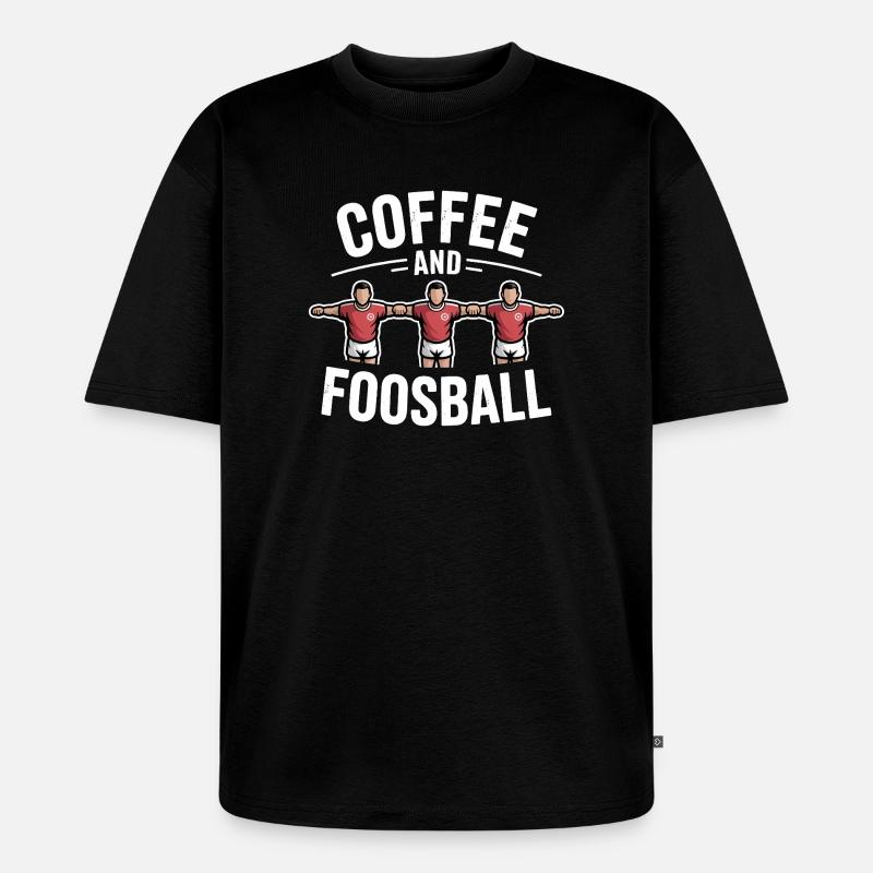 Tischfußball Evolution Lustiges Kickern Foosball - Unisex Premium Oversized Bio T-Shirt - Schwarz
