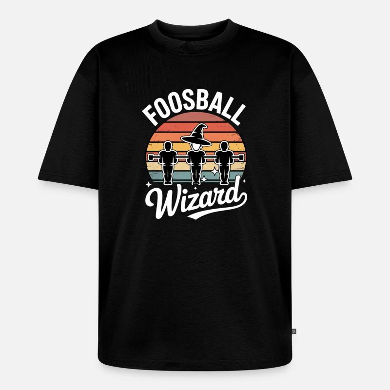 Tischfußball Evolution Lustiges Kickern Foosball - Unisex Premium Oversized Bio T-Shirt - Schwarz