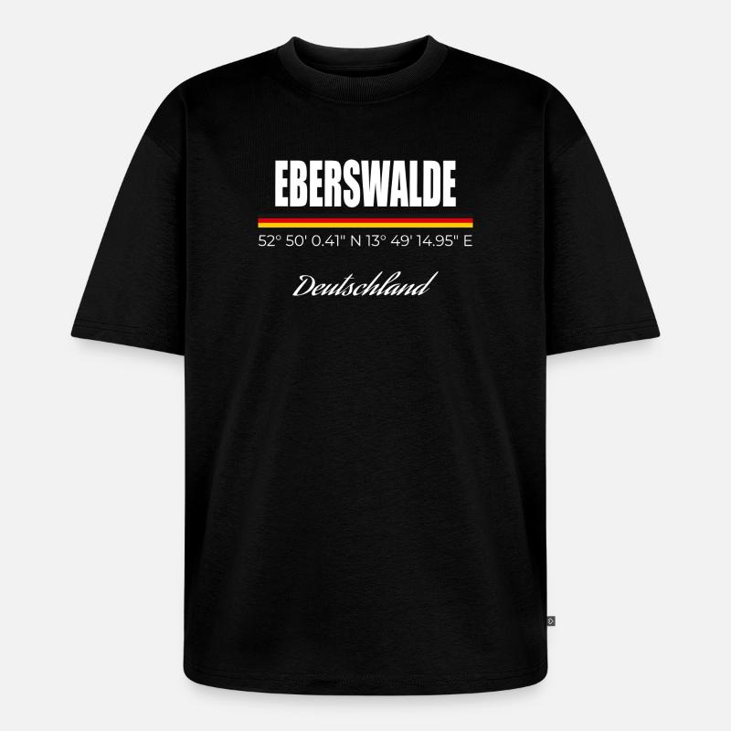 Eberswalde - Unisex Premium Oversized Bio T-Shirt - Schwarz