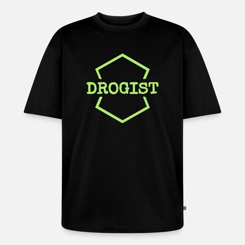 Drogist Neon Hex Logo - Unisex Premium Oversized Bio T-Shirt - Schwarz