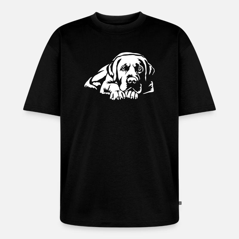 Labrador "Black Edition" - Unisex Premium Oversized Bio T-Shirt - Schwarz
