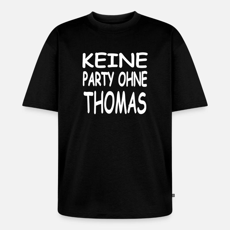 Thomas - Unisex Premium Oversized Bio T-Shirt - Schwarz