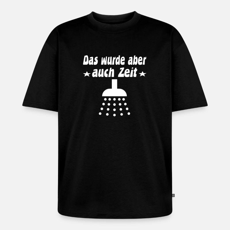 Duschen - Unisex Premium Oversized Bio T-Shirt - Schwarz