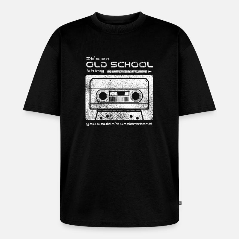 Astuce du ruban à l’ancienne - T-shirt Premium bio oversize Unisexe - noir