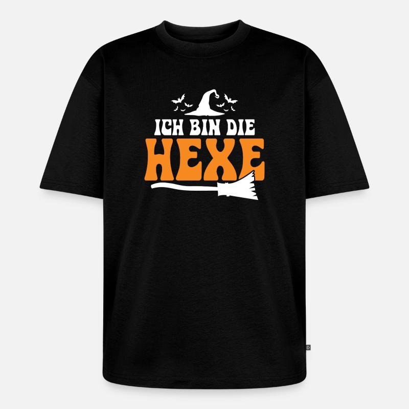 Ich bin die Hexe - Unisex Premium Oversized Bio T-Shirt - Schwarz