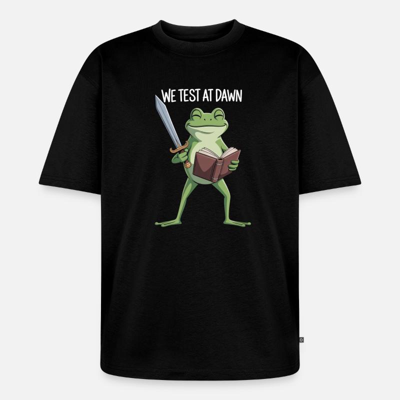 Dawn Test Frog - Unisex Premium Oversized Bio T-Shirt - Schwarz
