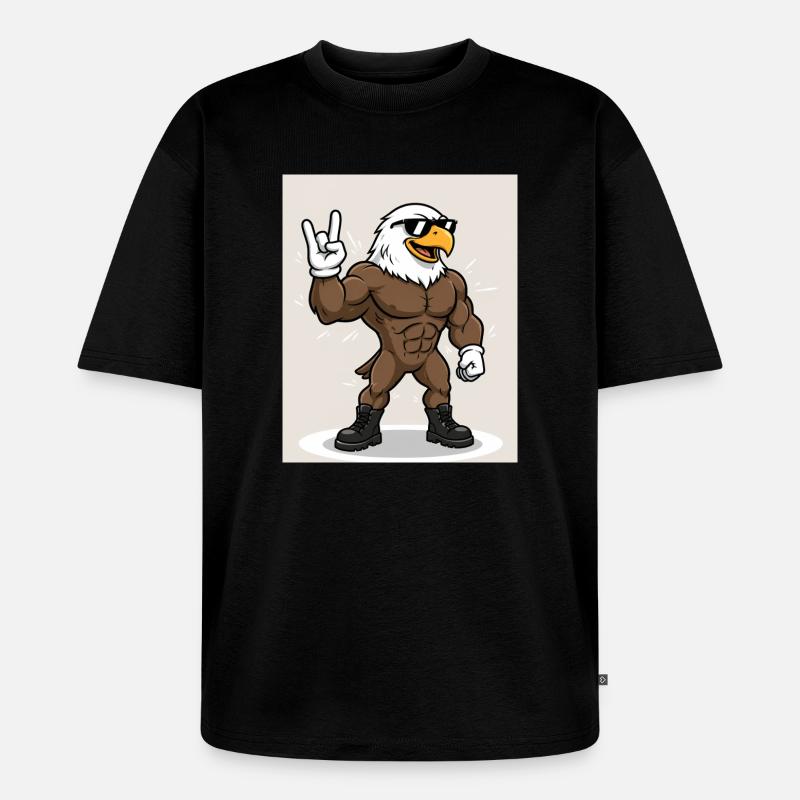 Stark & Cool – Tierischer Power Style - Unisex Premium Oversized Bio T-Shirt - Schwarz