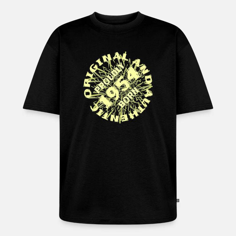 Authentisch 1954 - Unisex Premium Oversized Bio T-Shirt - Schwarz