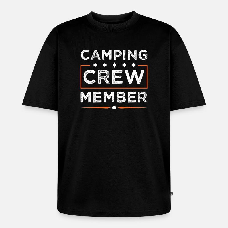 Camping Crew - Unisex Premium Oversized Bio T-Shirt - Schwarz