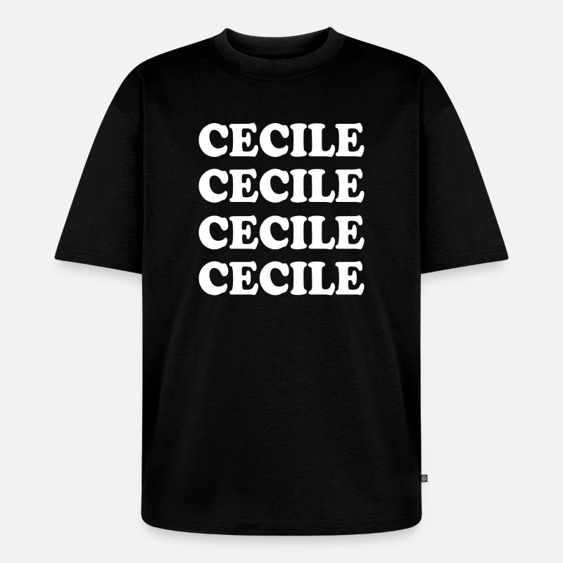 Cecile as a given name - Unisex Premium Oversized Organic T-Shirt - black
