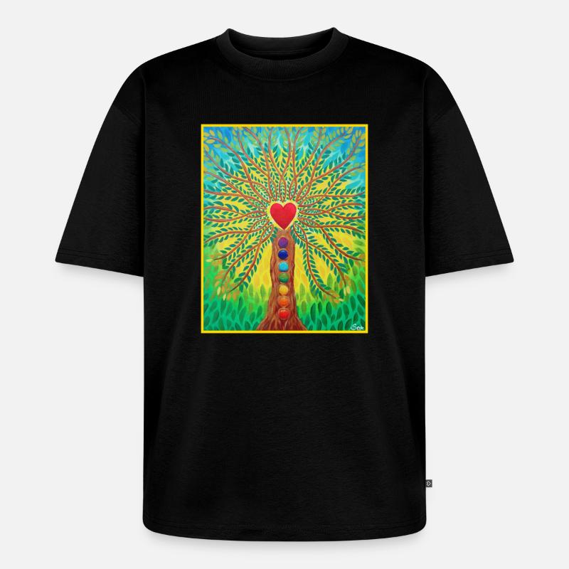 Lebensbaum Lebensenergie - Sonja von Staden - Unisex Premium Oversized Bio T-Shirt - Schwarz