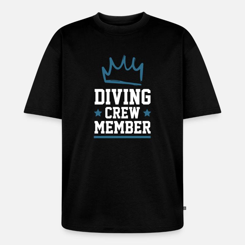 Diving Crew - Unisex Premium Oversized Bio T-Shirt - Schwarz