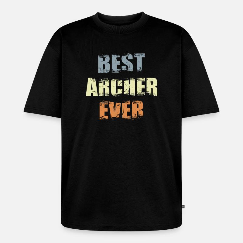 Bester Bogenschütze aller Zeiten - Unisex Premium Oversized Bio T-Shirt - Schwarz