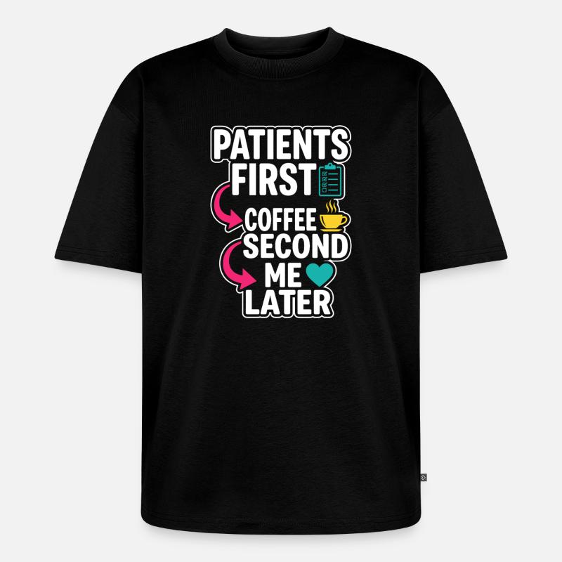 Nachtschicht-krankenschwester, Müde - Unisex Premium Oversized Bio T-Shirt - Schwarz