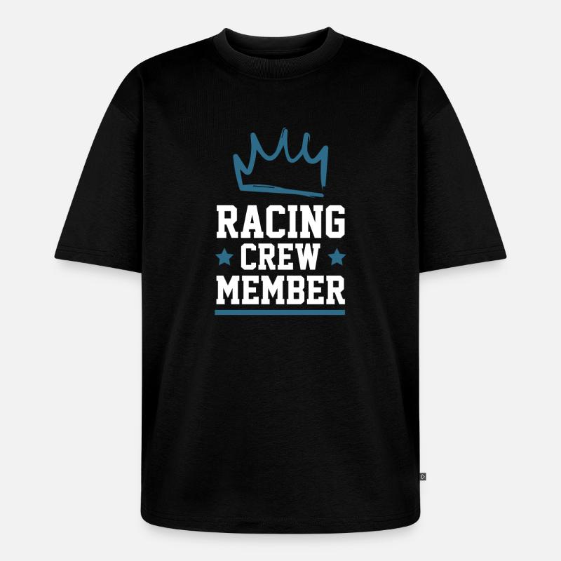 Racing Crew - Unisex Premium Oversized Bio T-Shirt - Schwarz
