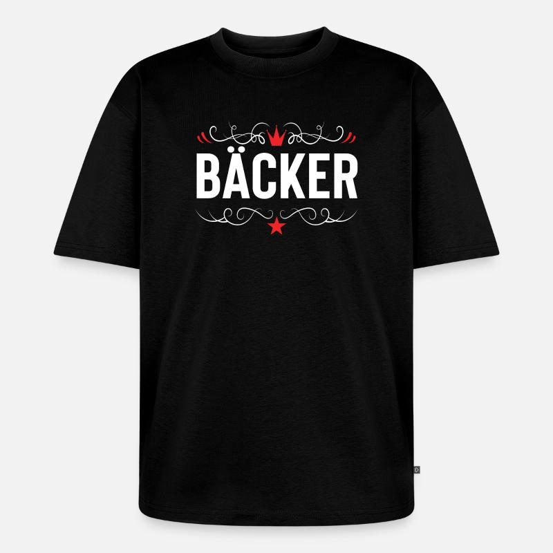 Bäcker Beruf - Unisex Premium Oversized Bio T-Shirt - Schwarz