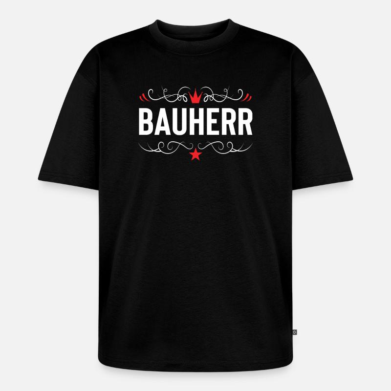 Construction de maisons clients - T-shirt Premium bio oversize Unisexe - noir