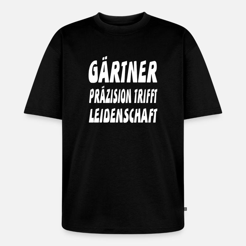 Gärtner - Unisex Premium Oversized Bio T-Shirt - Schwarz