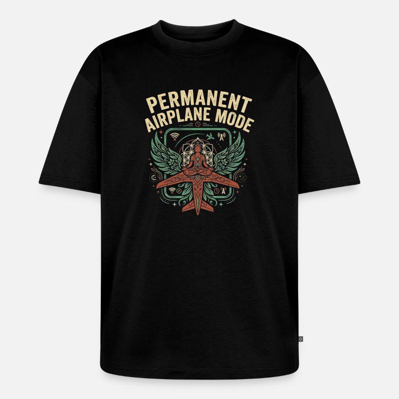 Durée du mode de vol - T-shirt Premium bio oversize Unisexe - noir