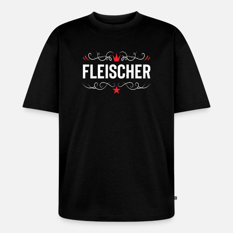 Fleischer Beruf - Unisex Premium Oversized Bio T-Shirt - Schwarz