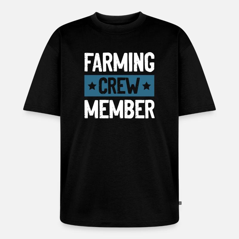 Farming Crew - Unisex Premium Oversized Bio T-Shirt - Schwarz