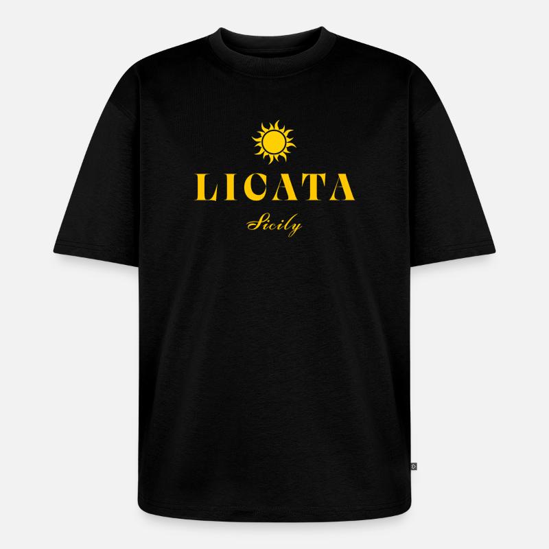 Licata, Sicily Sun - T-shirt Premium bio oversize Unisexe - noir