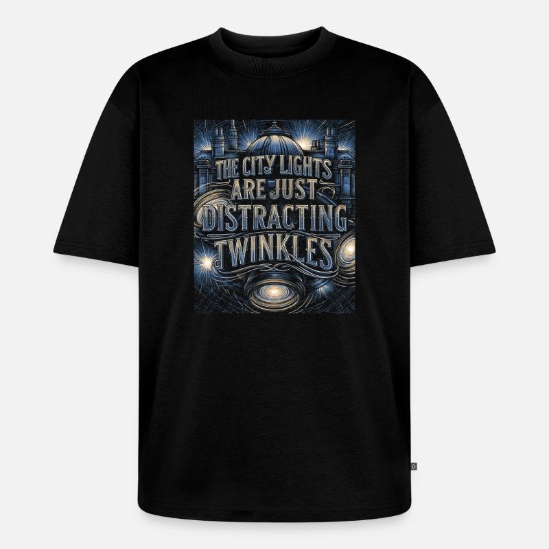 Celestial Constellation Astrology Gift - Unisex Premium Oversized Bio T-Shirt - Schwarz