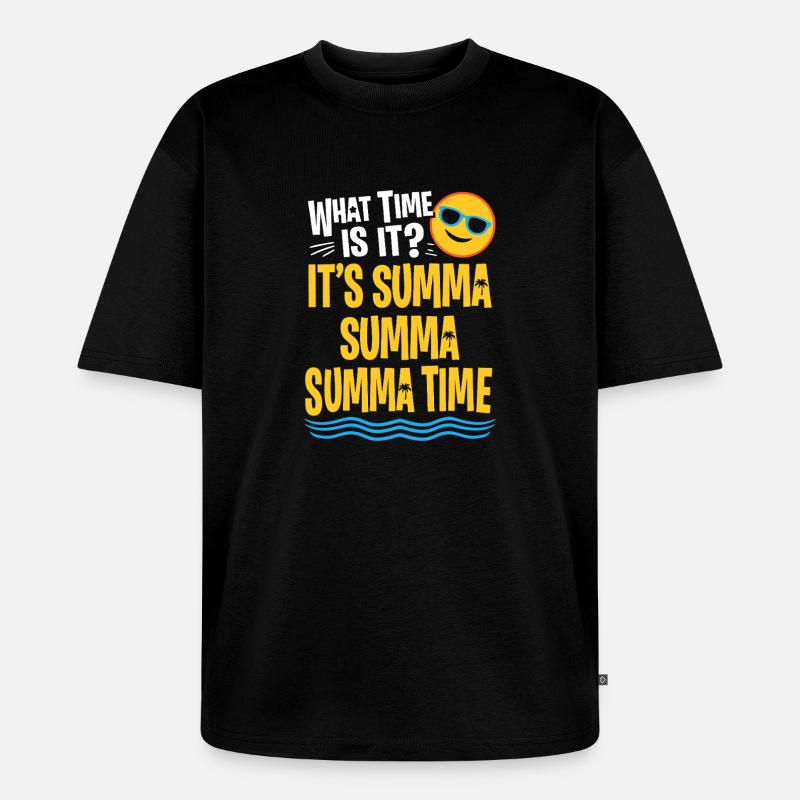 Summa Summa Time Tee - Unisex Premium Oversized Bio T-Shirt - Schwarz