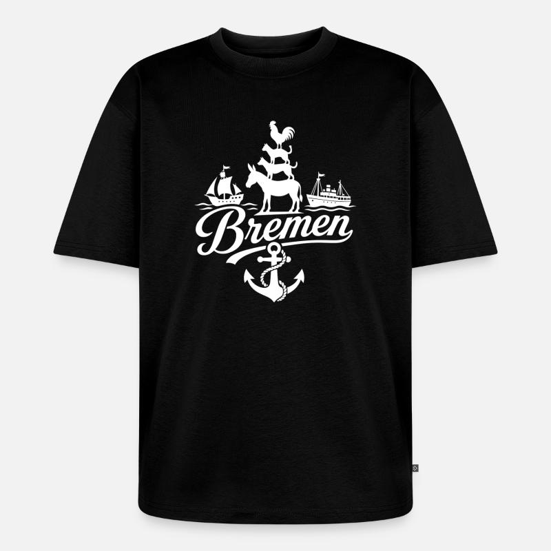 Bremen - Unisex Premium Oversized Bio T-Shirt - Schwarz