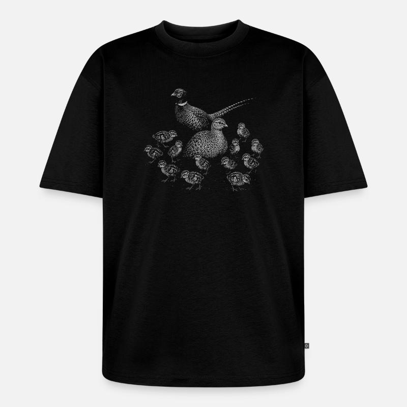 Fasan - Unisex Premium Oversized Bio T-Shirt - Schwarz