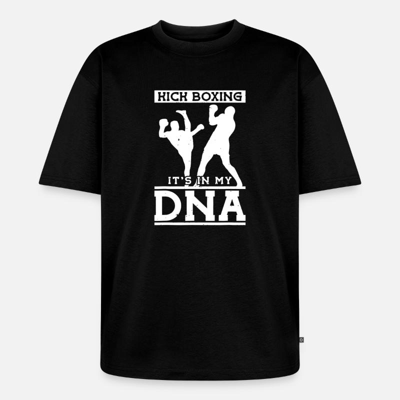 Kickbox-DNA: Faust & Silhouette - Unisex Premium Oversized Bio T-Shirt - Schwarz