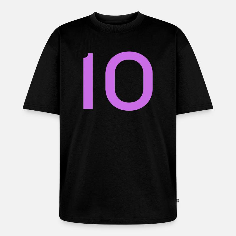 10 - Unisex Premium Oversized Bio T-Shirt - Schwarz