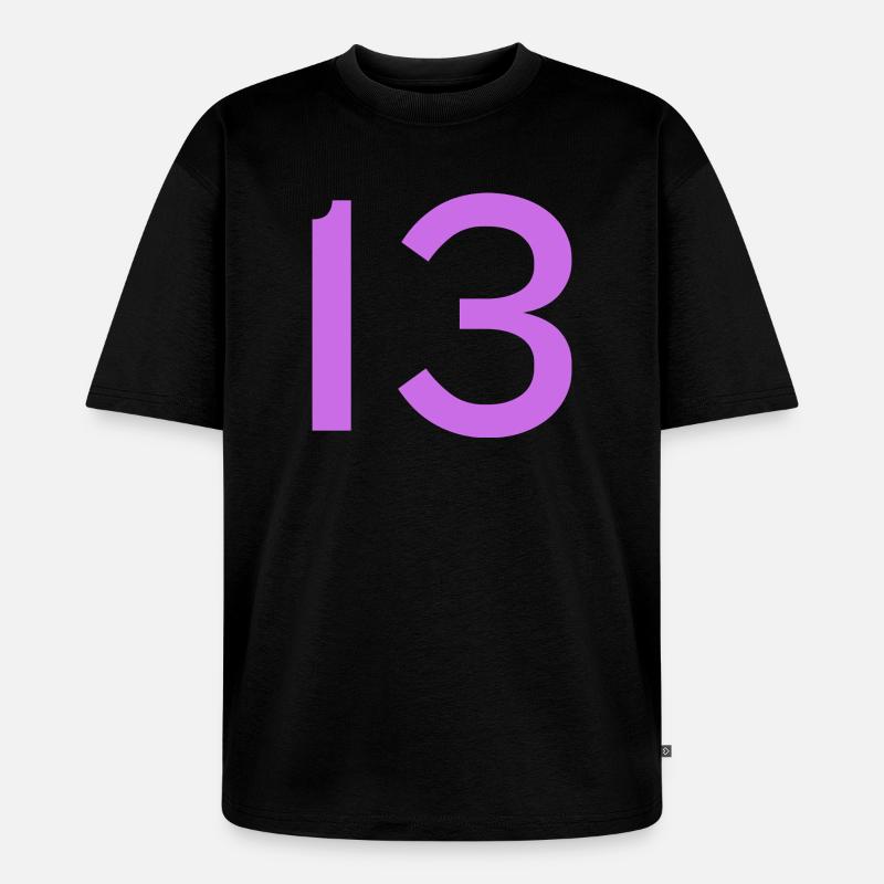 13 - Unisex Premium Oversized Bio T-Shirt - Schwarz