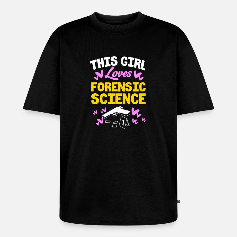 Forensik Forensiker Spurensicherung - Unisex Premium Oversized Bio T-Shirt - Schwarz