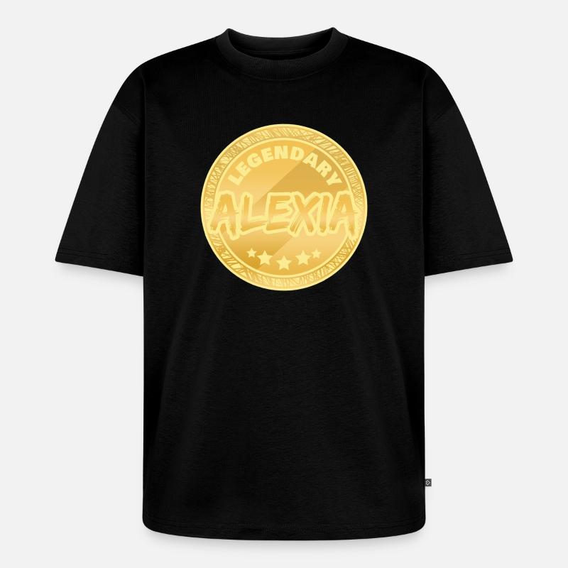 Alexia as a gift idea - Unisex Premium Oversized Organic T-Shirt - black