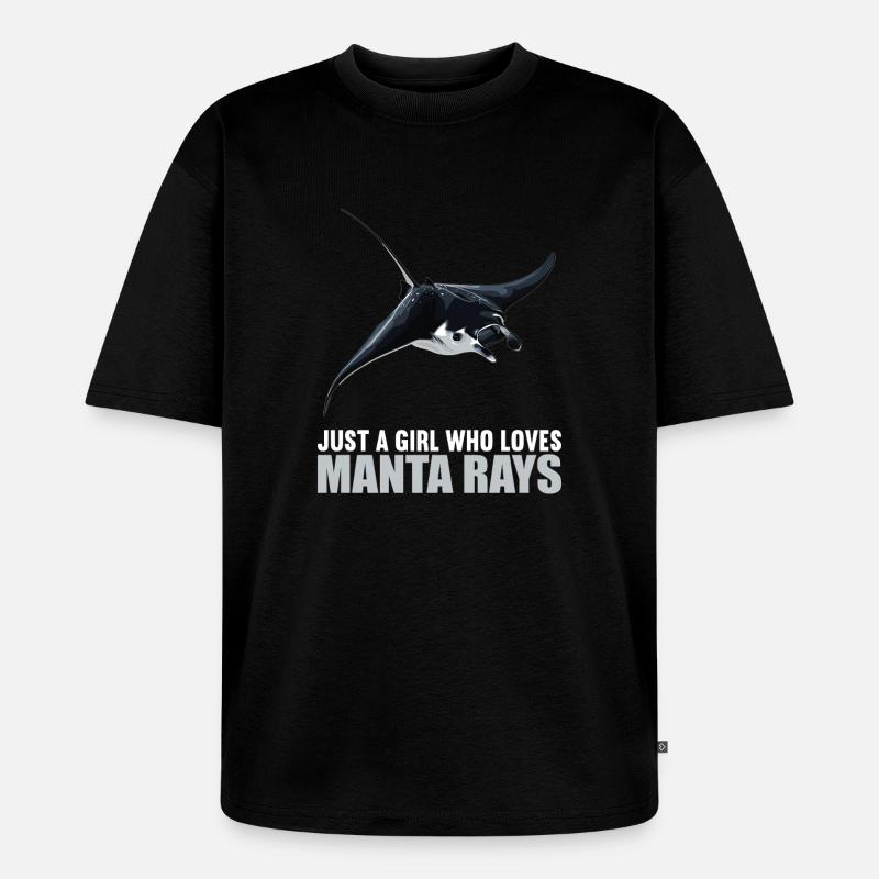 Rays Manta Rays - Unisex Premium Oversized Organic T-Shirt - black