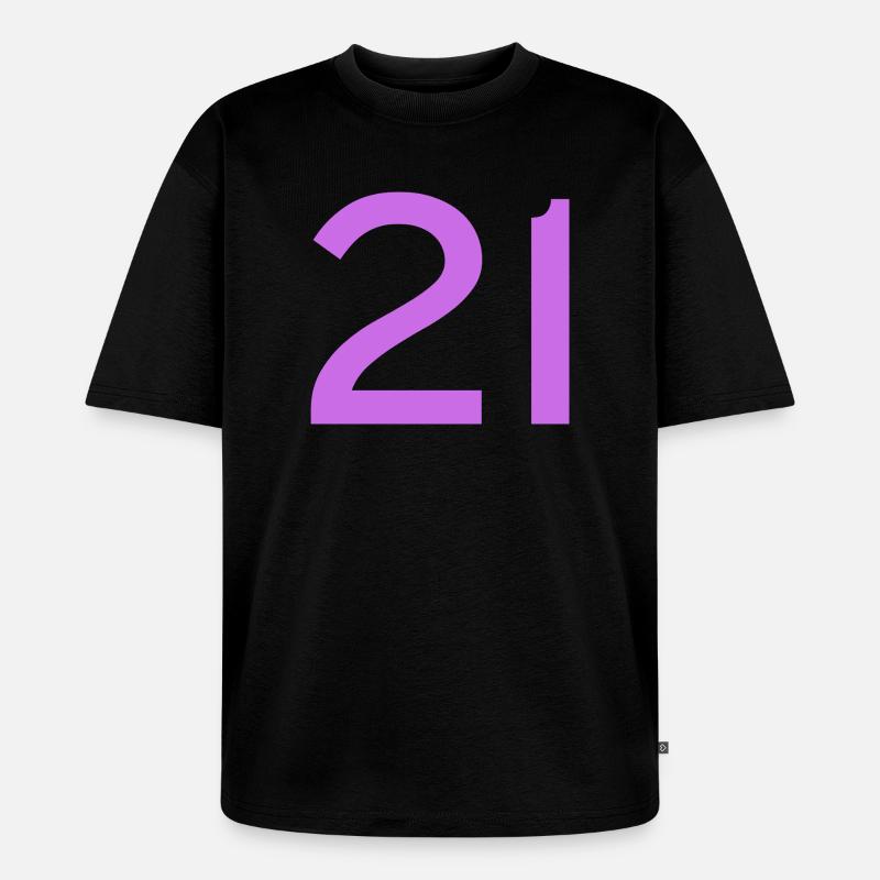21 - Unisex Premium Oversized Bio T-Shirt - Schwarz