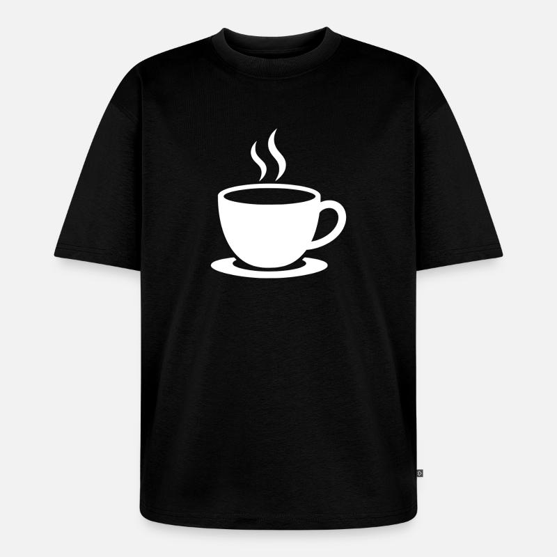 Kaffee - Unisex Premium Oversized Bio T-Shirt - Schwarz