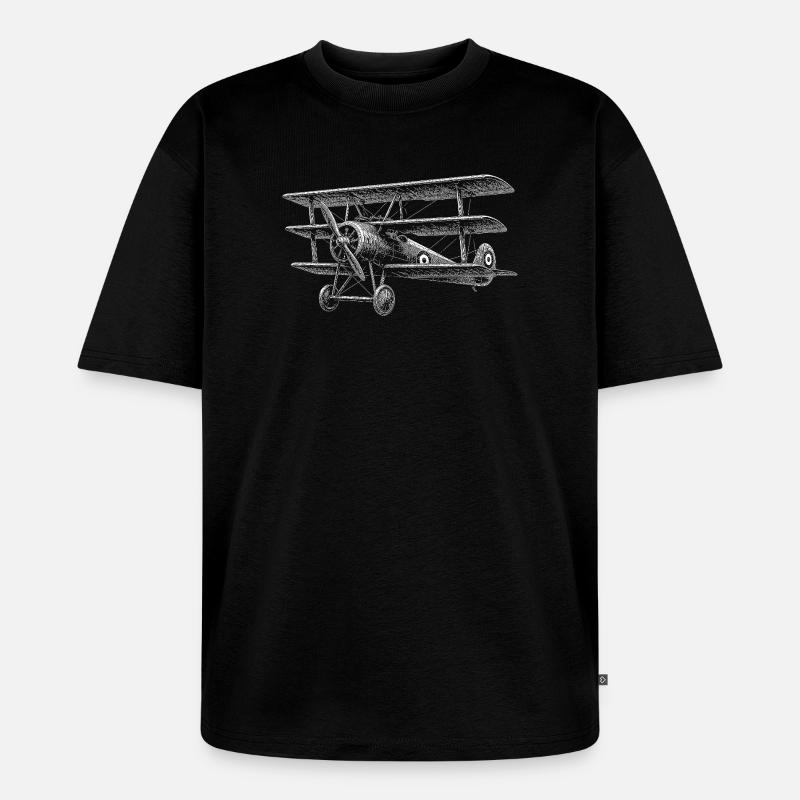 Triplan - T-shirt Premium bio oversize Unisexe - noir