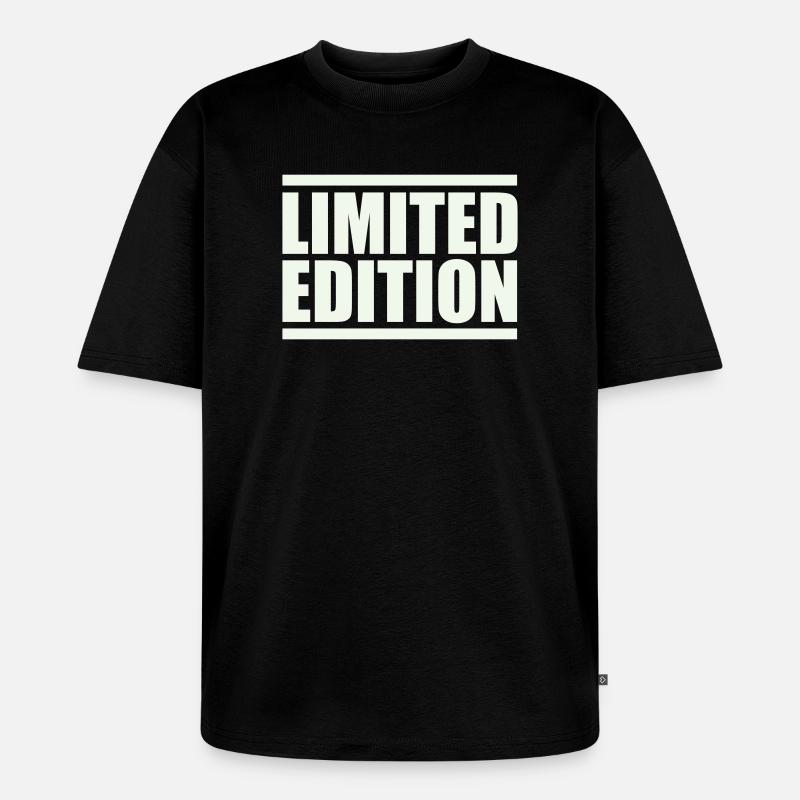 Édition limitée en majuscules - T-shirt Premium bio oversize Unisexe - noir