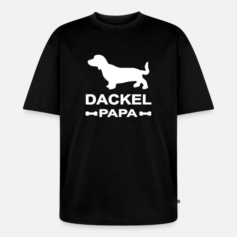 Dackel - Unisex Premium Oversized Bio T-Shirt - Schwarz