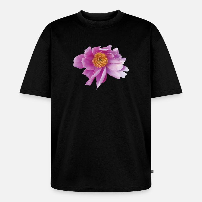 Peony_Dancing_in_Wind - Unisex Premium Oversized Bio T-Shirt - Schwarz