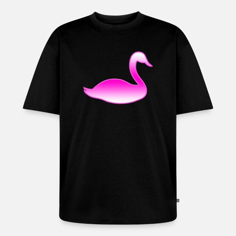 Schwan - Unisex Premium Oversized Bio T-Shirt - Schwarz