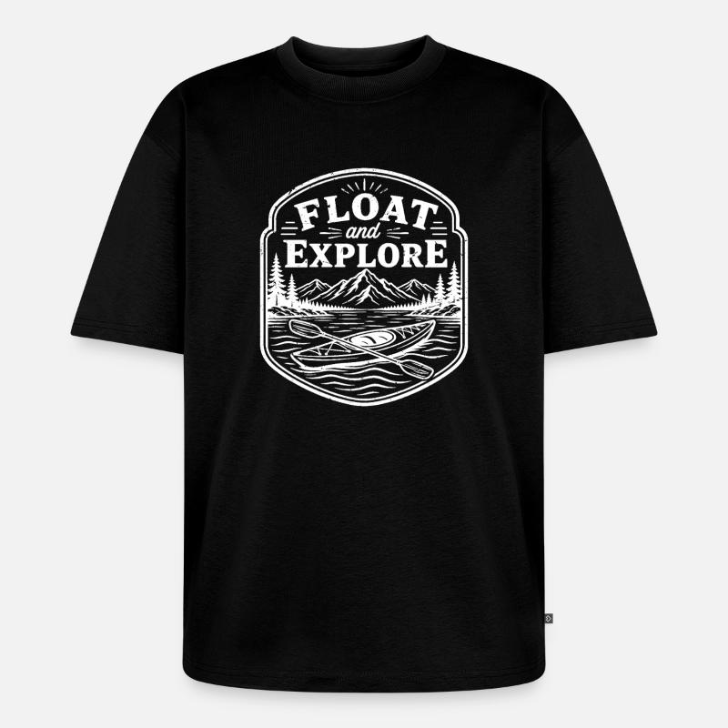 float and explore - Unisex Premium Oversized Bio T-Shirt - Schwarz