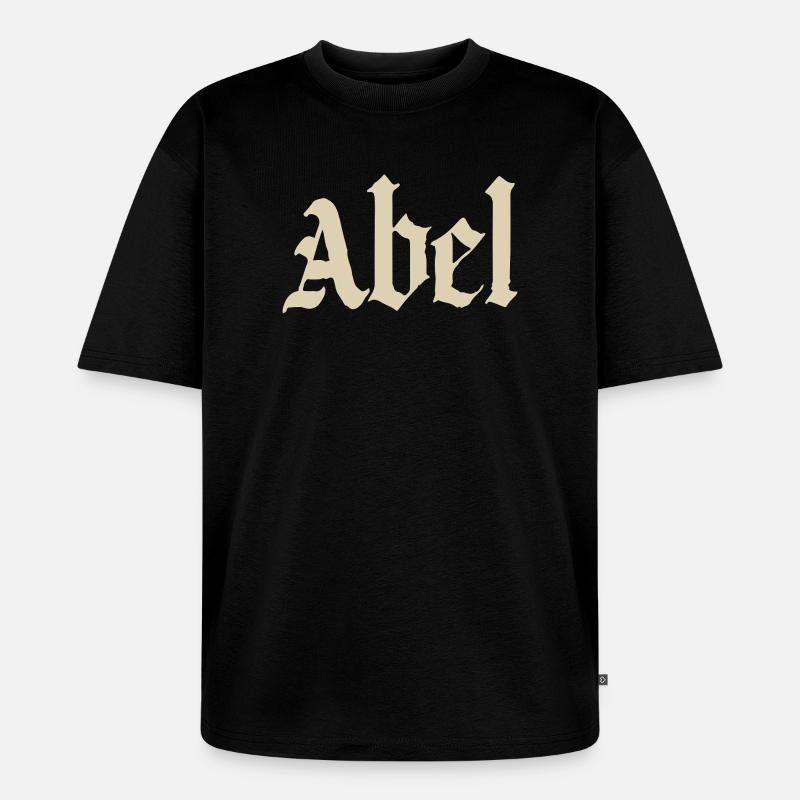 Abel Gothic Script - Unisex Premium Oversized Organic T-Shirt - black