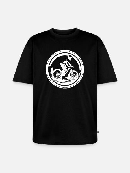 Mountainbike Radfahrer - Unisex Premium Oversized Bio T-Shirt - Schwarz