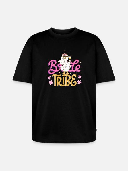 Bachelorette Tribe Tee - Unisex Premium Oversized Organic T-Shirt - black
