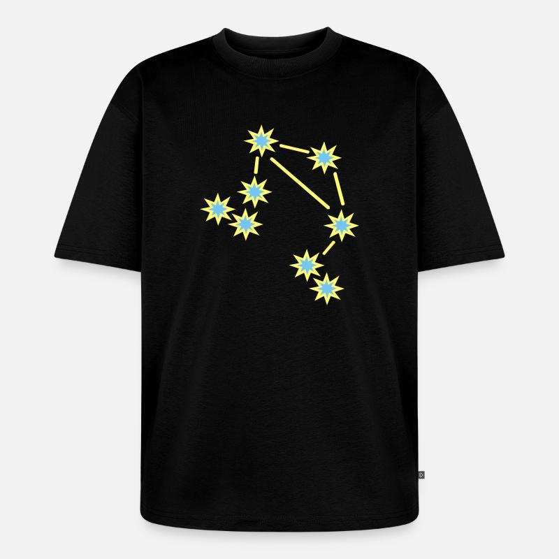 Sternzeichen Waage - Unisex Premium Oversized Bio T-Shirt - Schwarz
