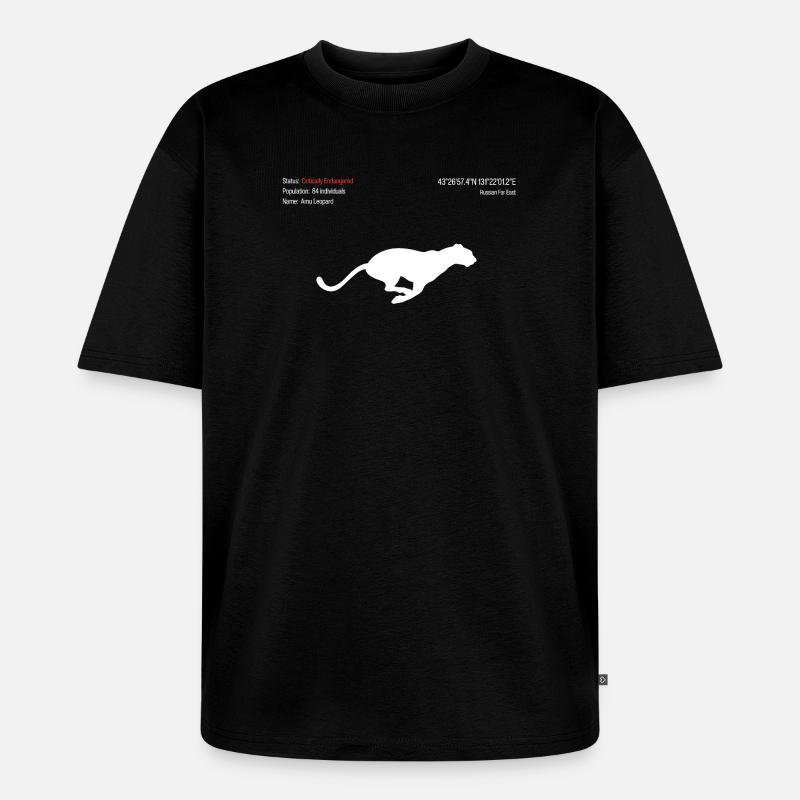 Amu-Leopard - Unisex Premium Oversized Bio T-Shirt - Schwarz