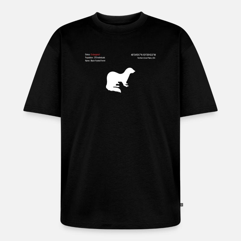 Frettchen - Unisex Premium Oversized Bio T-Shirt - Schwarz